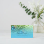 Peacock Fantasy Business Card Set 1105 Visitenkarte (Stehend Vorderseite)