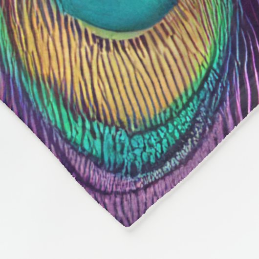 Peacock Feaather Business Card Lila Fleecedecke (Ecke)
