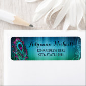 Peacock Feather Address Label (Insitu)