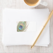 Peacock Feather Address Label Adressaufkleber (Insitu)
