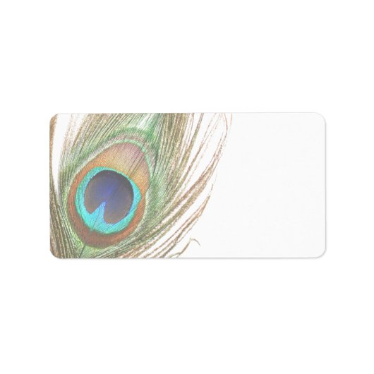 Peacock Feather Address Label Adressaufkleber (Vorne)