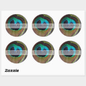 Peacock Feather Address Stickers (Blatt)