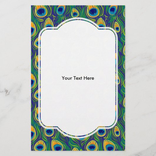 Peacock Feather Animal Print Flyer (Vorne)