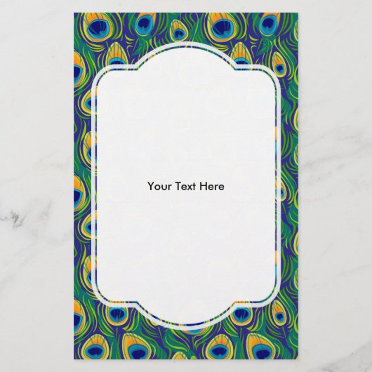 Peacock Feather Animal Print Flyer (Hinten)