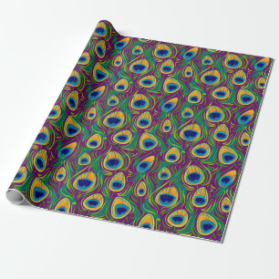 Peacock Feather Animal Print Geschenkpapier