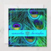 PEACOCK FEATHER/AQUA/TURQUOISE SIEHE BESCHREIBUNG EINLADUNG (Vorderseite)