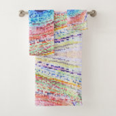 Peacock Feather Art Badezimmer Handtuch Set (Insitu)