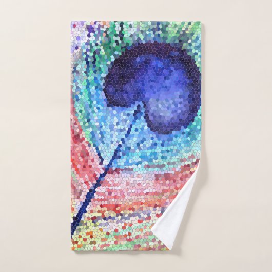 Peacock Feather Art Badezimmer Handtuch Set (Handtuch)
