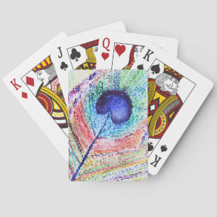 Peacock Feather Art Classic Spielkarten
