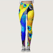 Peacock Feather Art Leggings (Vorderseite)