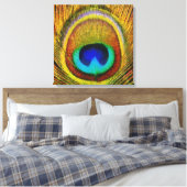 Peacock Feather Art Leinwanddruck (Insitu (Schlafzimmer))