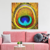Peacock Feather Art Leinwanddruck (Insitu (Wohnzimmer))