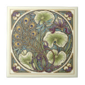 Peacock Feather Art Nouveau Pat#7 ID1193 Fliese (Vorderseite)