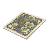 Peacock Feather Art Nouveau Pat#7 ID1193 Fliese (Seite)