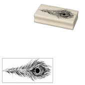 Peacock Feather Art Peacocks Kunstwerk Gummistempel (Stempel)