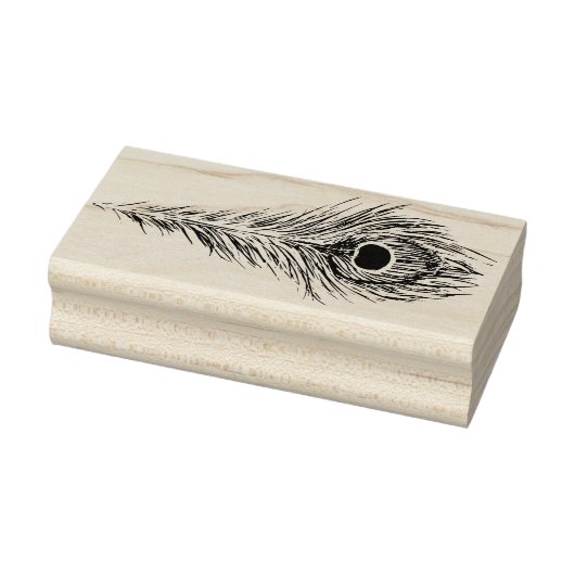 Peacock Feather Art Peacocks Kunstwerk Gummistempel (Stempel)