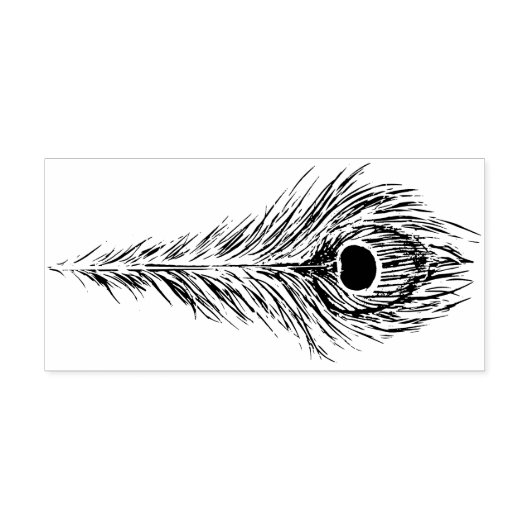 Peacock Feather Art Peacocks Kunstwerk Permastempel (Design)