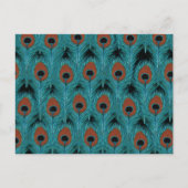 Peacock Feather Art Peacocks Kunstwerk Postkarte (Vorderseite)