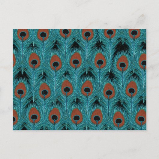 Peacock Feather Art Peacocks Kunstwerk Postkarte (Vorderseite)