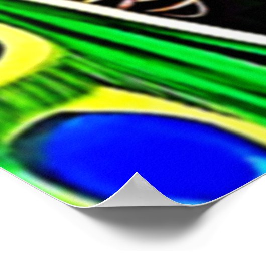 Peacock Feather Art Poster (Ecke)