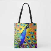Peacock Feather Art Tasche (Vorderseite)