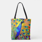Peacock Feather Art Tasche (Rückseite)