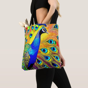 Peacock Feather Art Tasche
