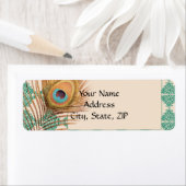 Peacock Feather auf Aquamariner marokkanischer Sei (Insitu)