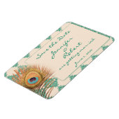 Peacock Feather auf der Aquamarinen marokkanischen Magnet (Linke Seite)