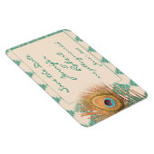 Peacock Feather auf der Aquamarinen marokkanischen Magnet (Rechte Seite)