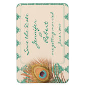 Peacock Feather auf der Aquamarinen marokkanischen Magnet (Vertikal)