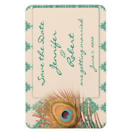 Peacock Feather auf der Aquamarinen marokkanischen Magnet