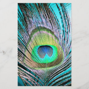 Peacock Feather auf Türkis