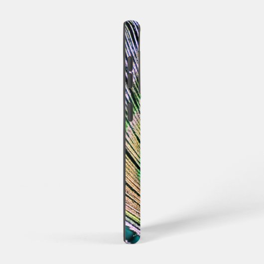 Peacock Feather auf Türkis Samsung Galaxy Hülle (Rechte Seite)