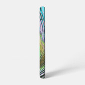 Peacock Feather auf Türkis Samsung Galaxy Hülle (Linke Seite)