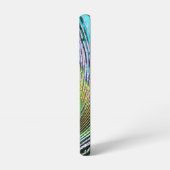 Peacock Feather auf Türkis Samsung Galaxy Hülle (Linke Seite)