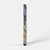 Peacock Feather auf Türkis Samsung Galaxy Hülle (Rechte Seite)