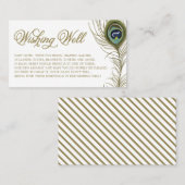 Peacock Feather Babydusche, die eine Well-Card wün Visitenkarte (Vorne/Hinten)