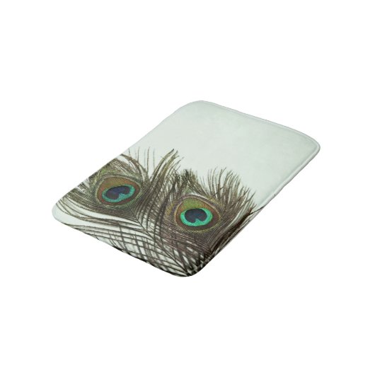Peacock Feather Bath Mat Badematte (Schrägansicht)