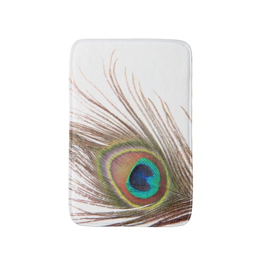 Peacock Feather Bath Mat Badematte (Vorderseite Vertikal)