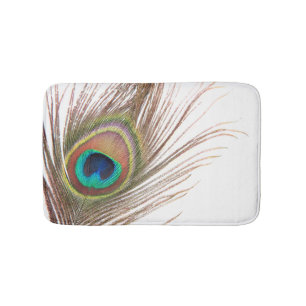 Peacock Feather Bath Mat Badematte