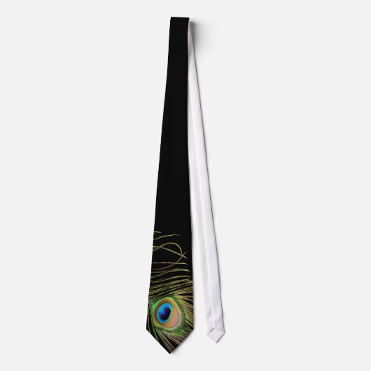 Peacock Feather Black Krawatte (Vorderseite)