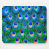 Peacock Feather Blue Mousepad (Vorne)