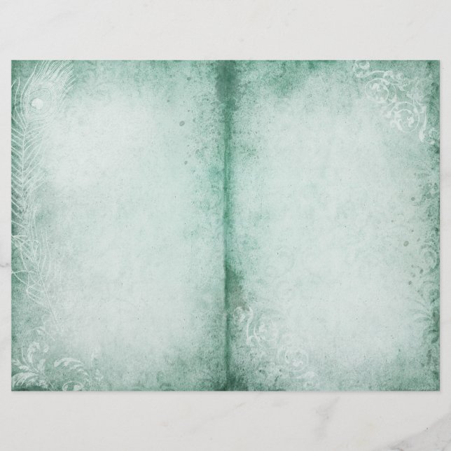 Peacock Feather & Blüh Journal Page (Vorderseite)