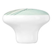 Peacock Feather Boho Chic Wasserfarbe Custom Keramikknauf (Seitenansicht)