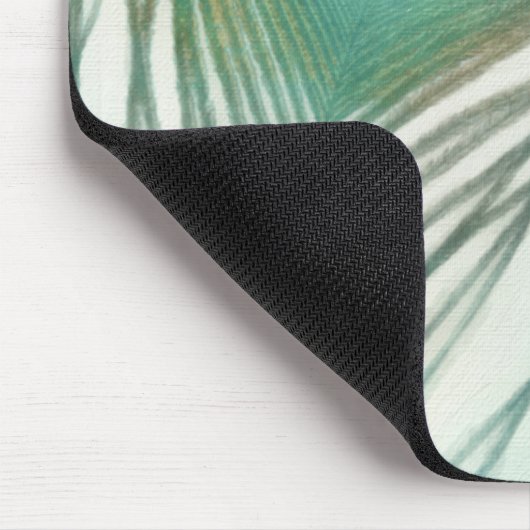 Peacock Feather Boho Chic Wasserfarbe Custom Mousepad (Ecke)