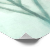 Peacock Feather Boho Chic Watercolor Banner Poster (Ecke)