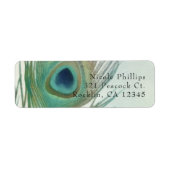 Peacock Feather Boho Chic Watercolor Einladung (Vorne)