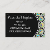 Peacock Feather Border Visitenkarte (Rückseite)