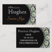 Peacock Feather Border Visitenkarte (Vorne/Hinten)